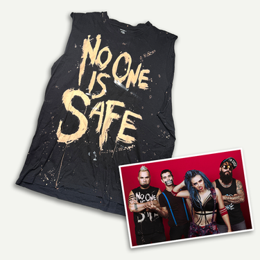 Matt's Vintage "NO ONE IS SAFE" Custom Bleached Tee