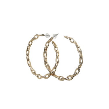 Gold Chain Hoop Earrings