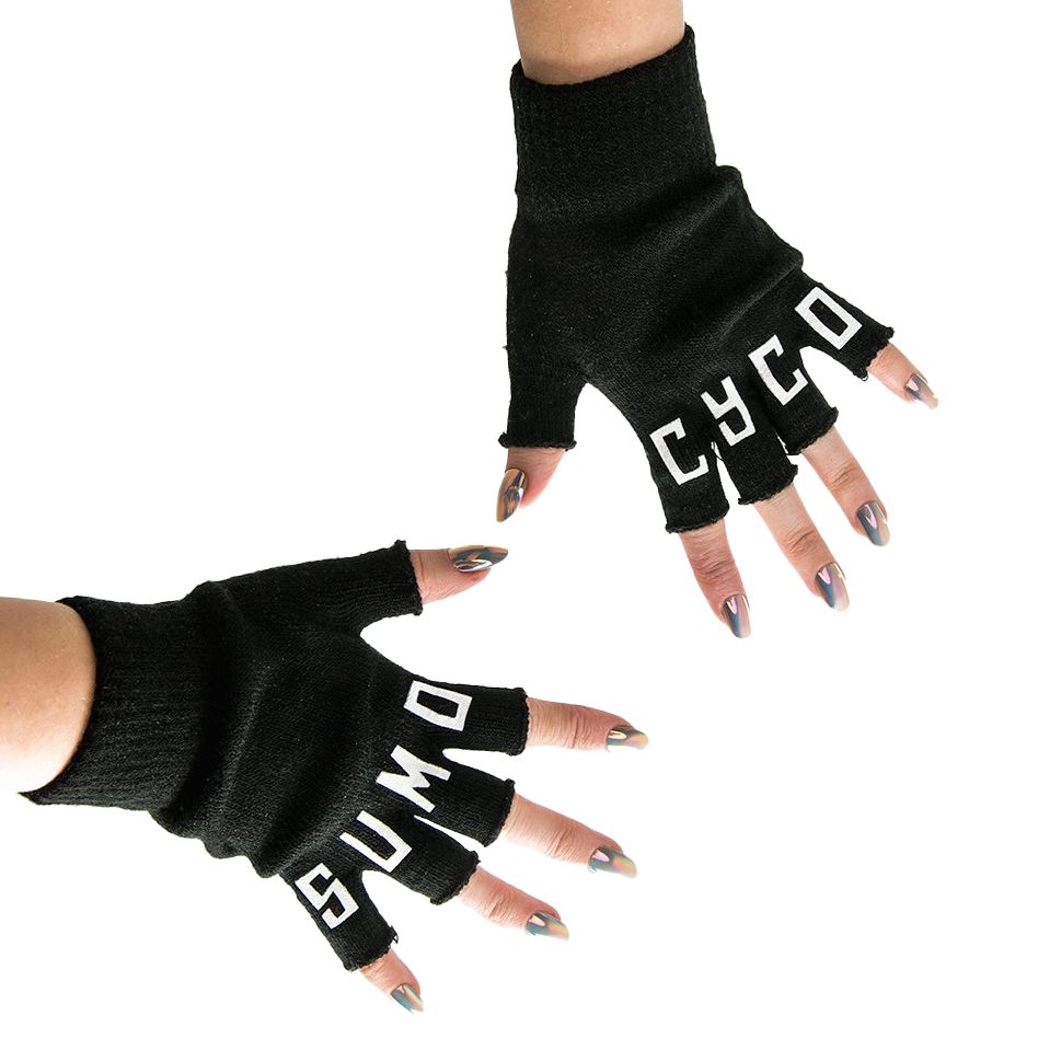 Logo Fingerless Gloves